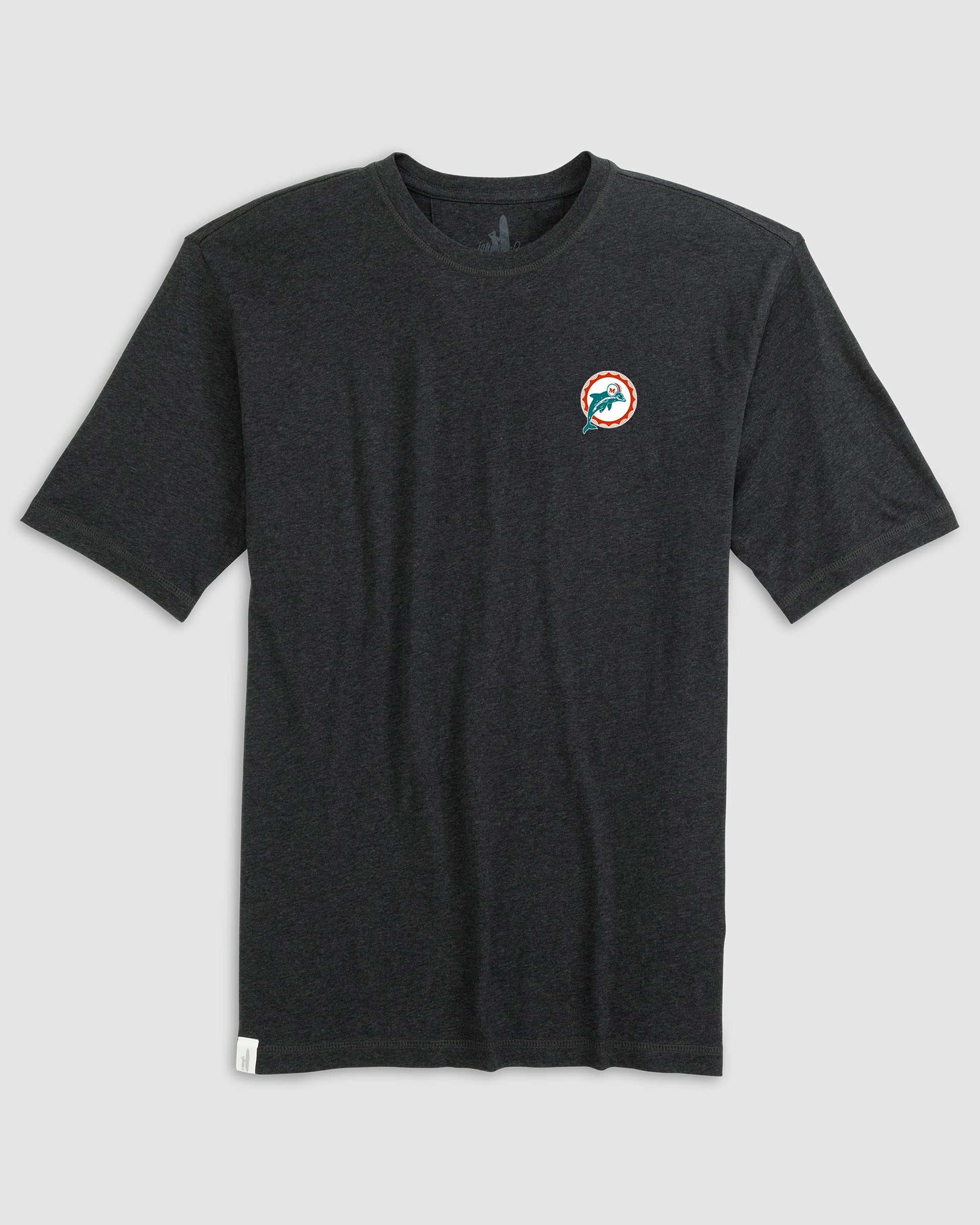 Miami Dolphins Heathered Spencer Crewneck T-Shirt - Classic Logo