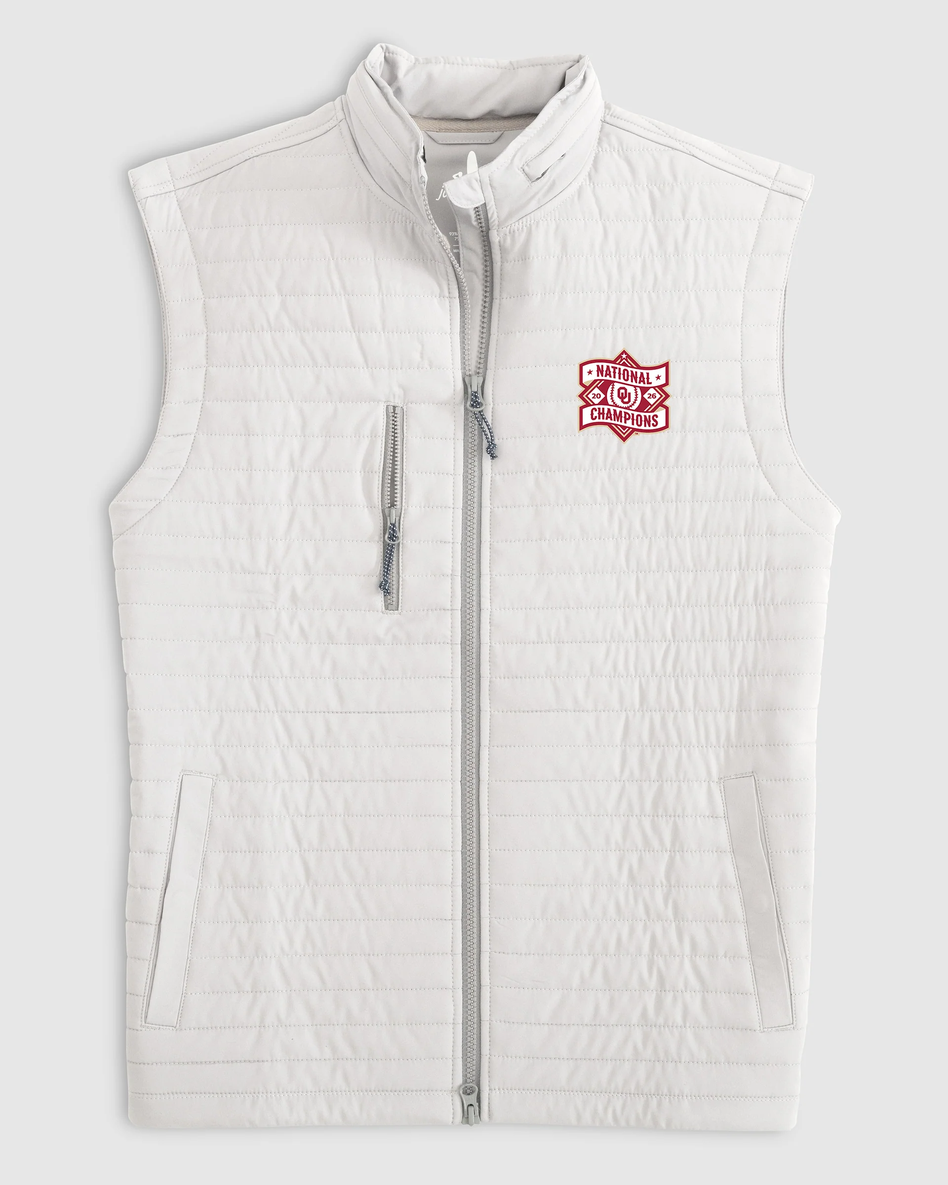 University of Oklahoma Crosswind Quilted Performance Vest - Men's College World Series Champions Logo