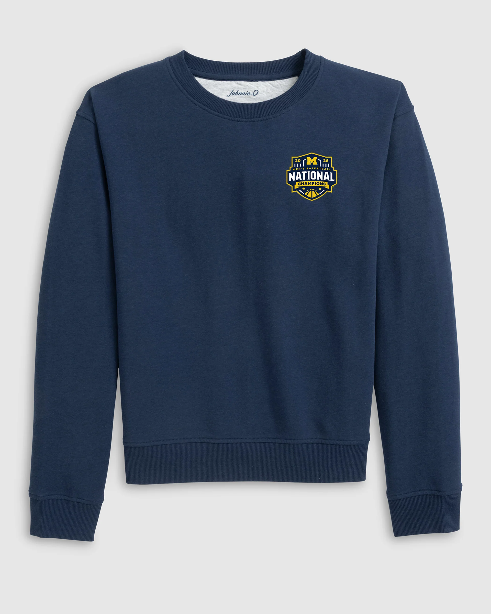 Women's University of Michigan Penny Crewneck Sweatshirt - 2026 Men's College Basketball Champions Logo