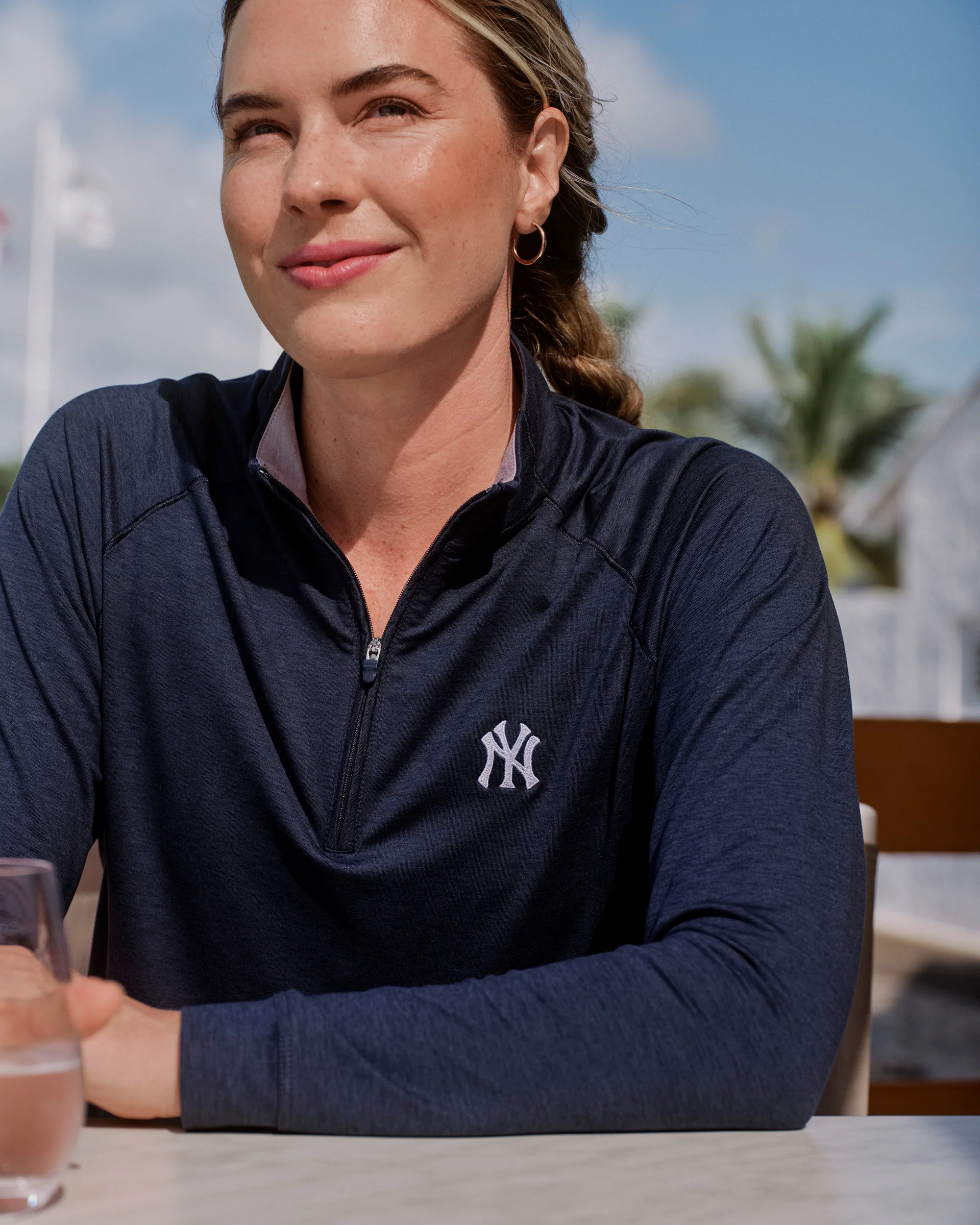 Women's New York Yankees Susie Performance 1/4 Zip - Image 2