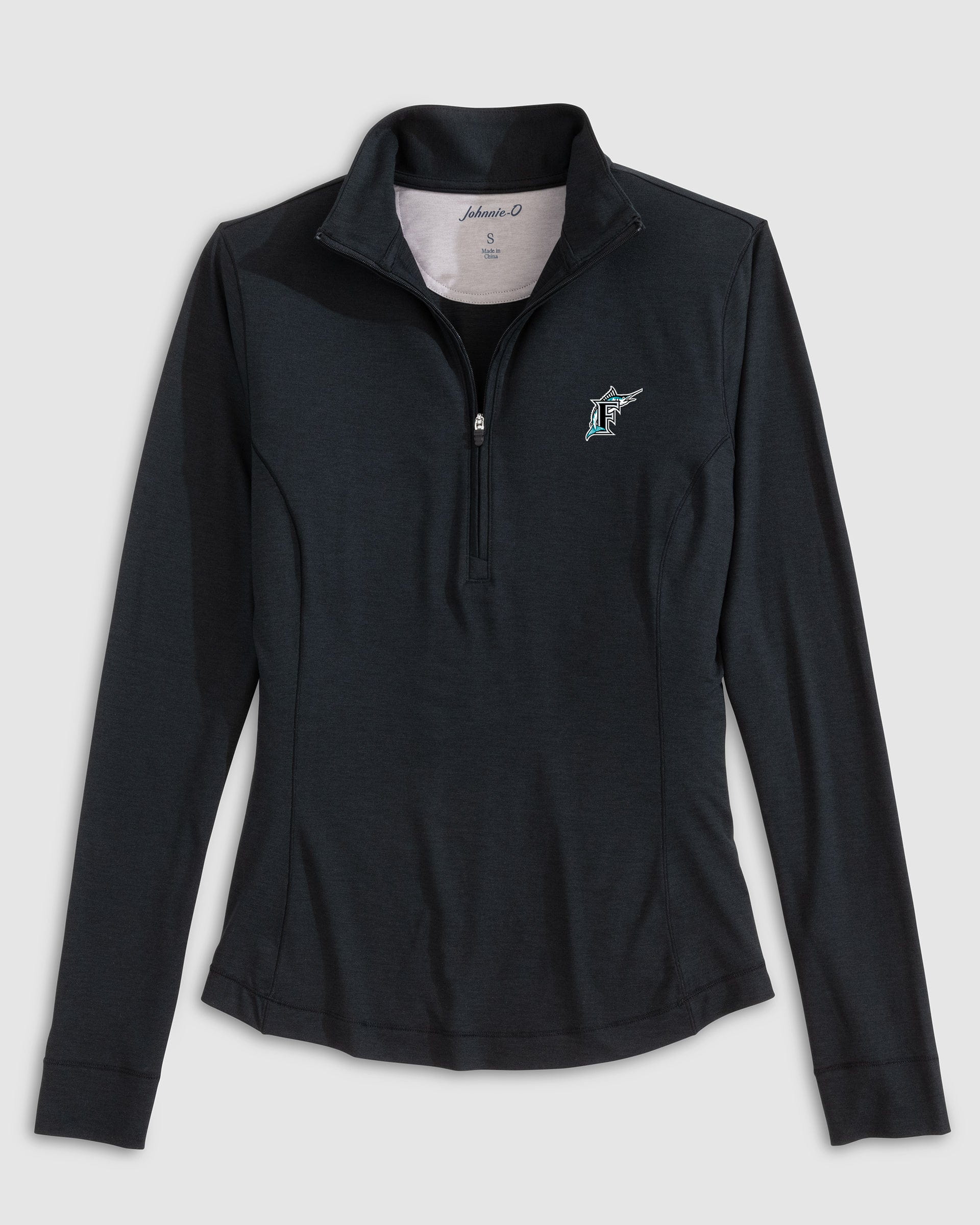Women's Miami Marlins Susie Performance 1/4 Zip - Cooperstown Logo