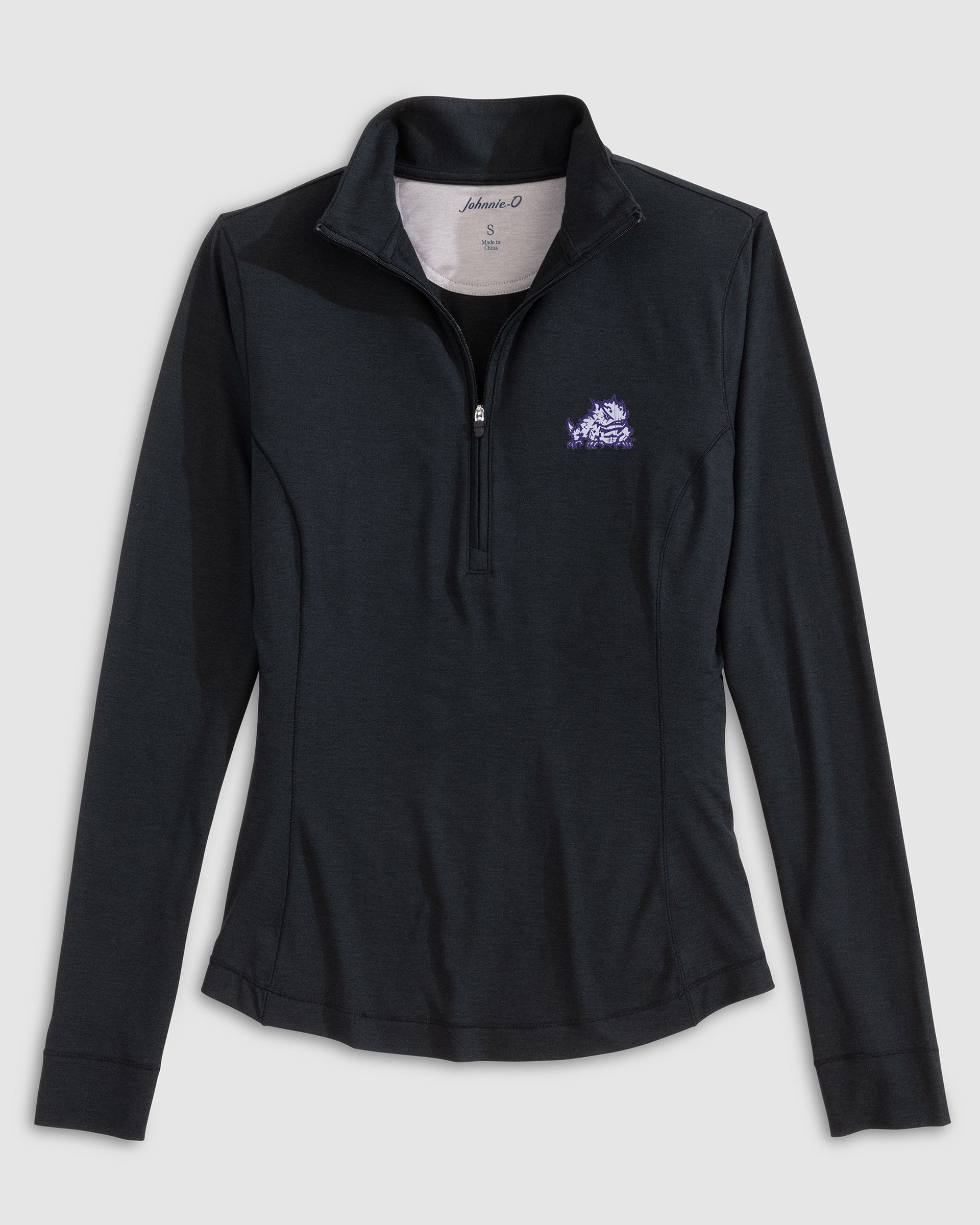 Women's Texas Christian Susie Performance 1/4 Zip - Horned Frog Logo - Image 3