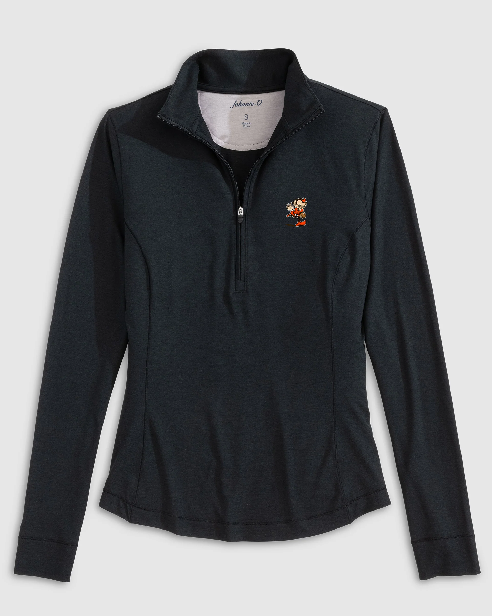 Women's Cleveland Browns Susie Performance 1/4 Zip - Classic Logo