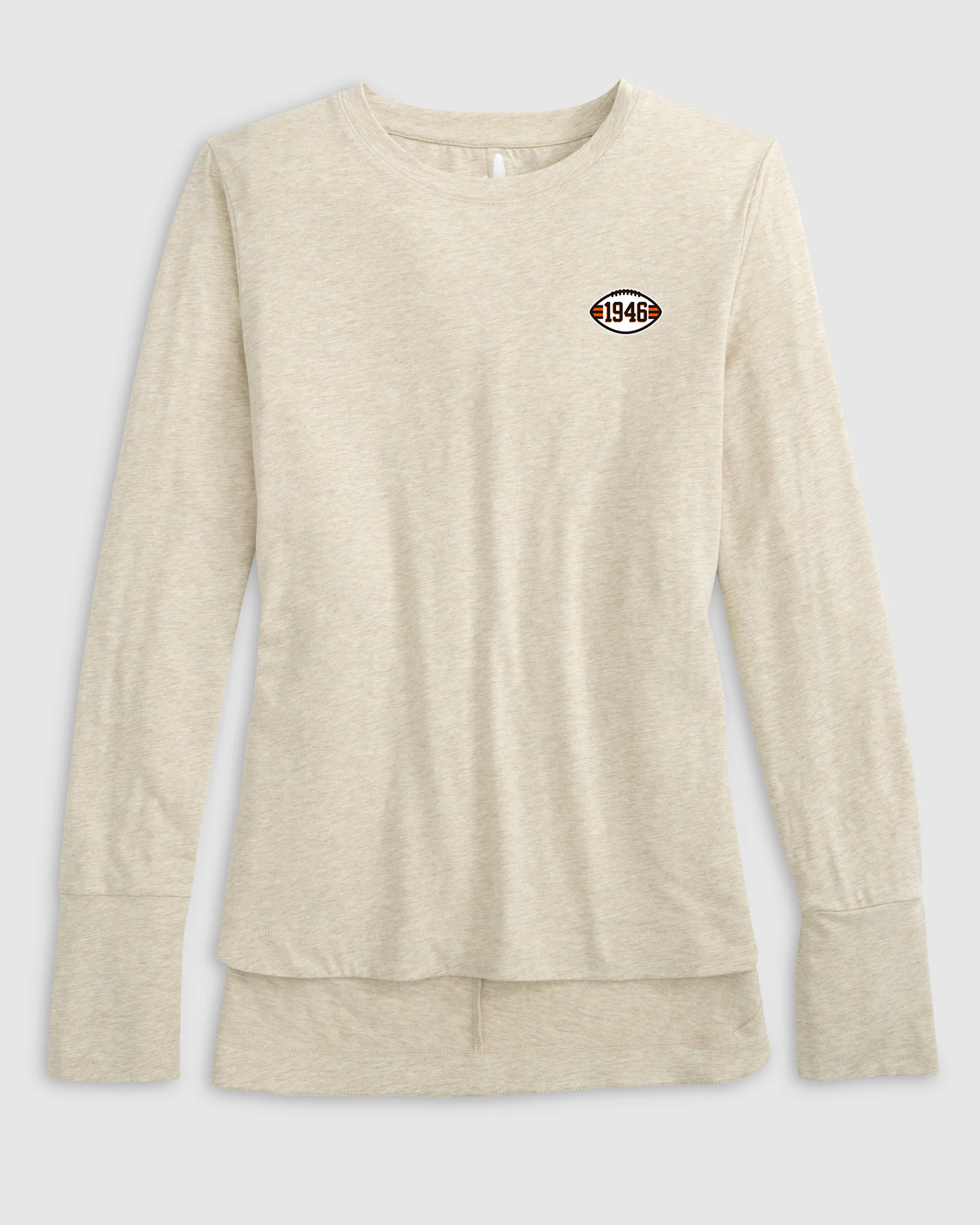 Women's Cleveland Browns Valerie Long Sleeve Tee - Classic 1946 Logo - Image 2