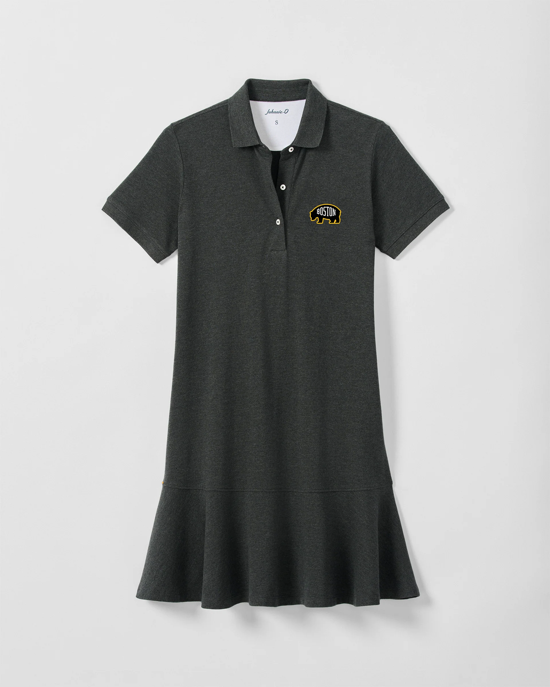 Women's Boston Bruins Janie Pique Mini Polo Dress - Alternate Logo