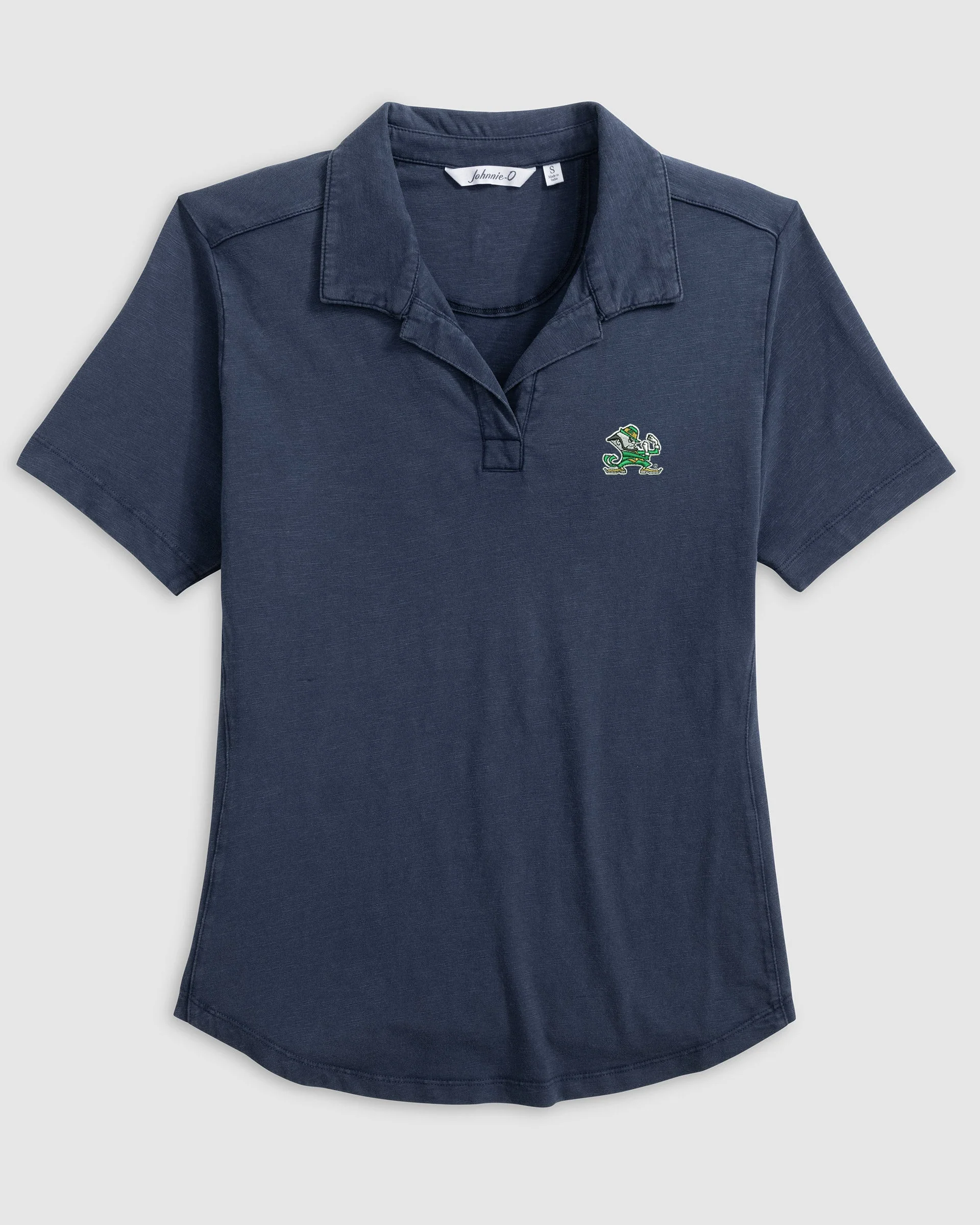Women's Notre Dame Coastal Wash Polo - Leprechaun Logo - Image 2