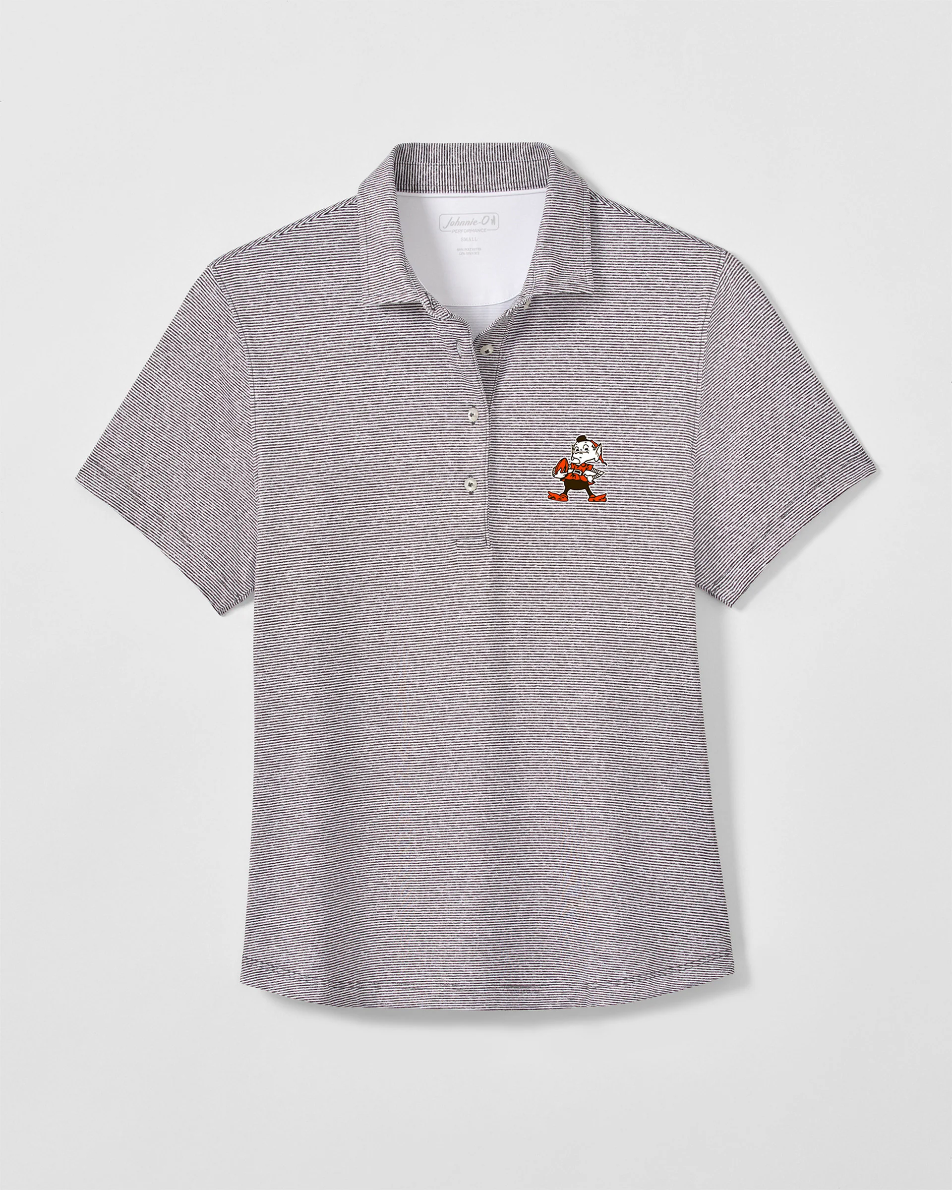 Women's Cleveland Browns Maxine Featherweight Performance Polo - Classic Brownie Logo