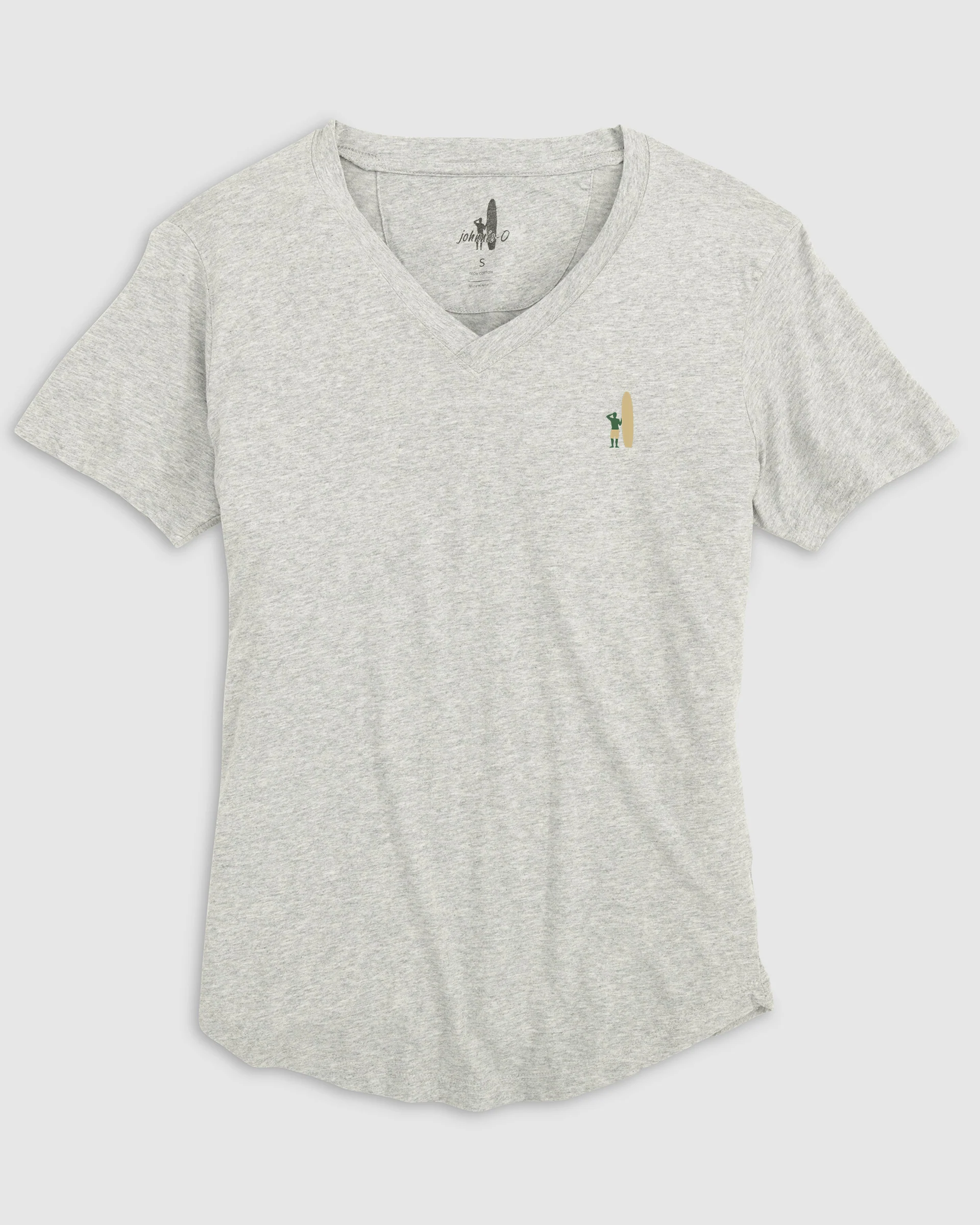 Merediths V-Neck T-Shirt - Two Tone Surfer Logo - Image 3