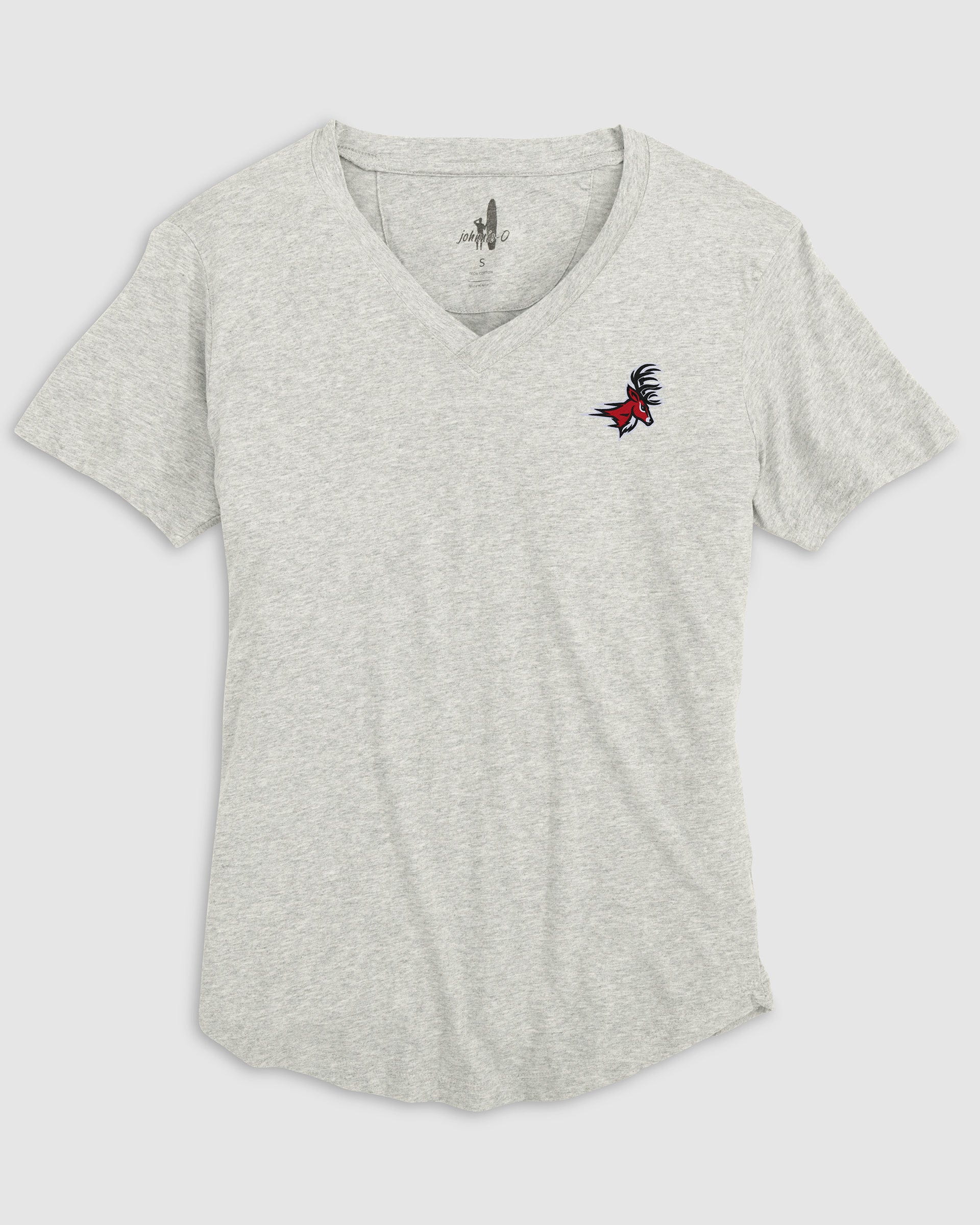 Women's Fairfield Merediths V-Neck T-Shirt - Stag Logo