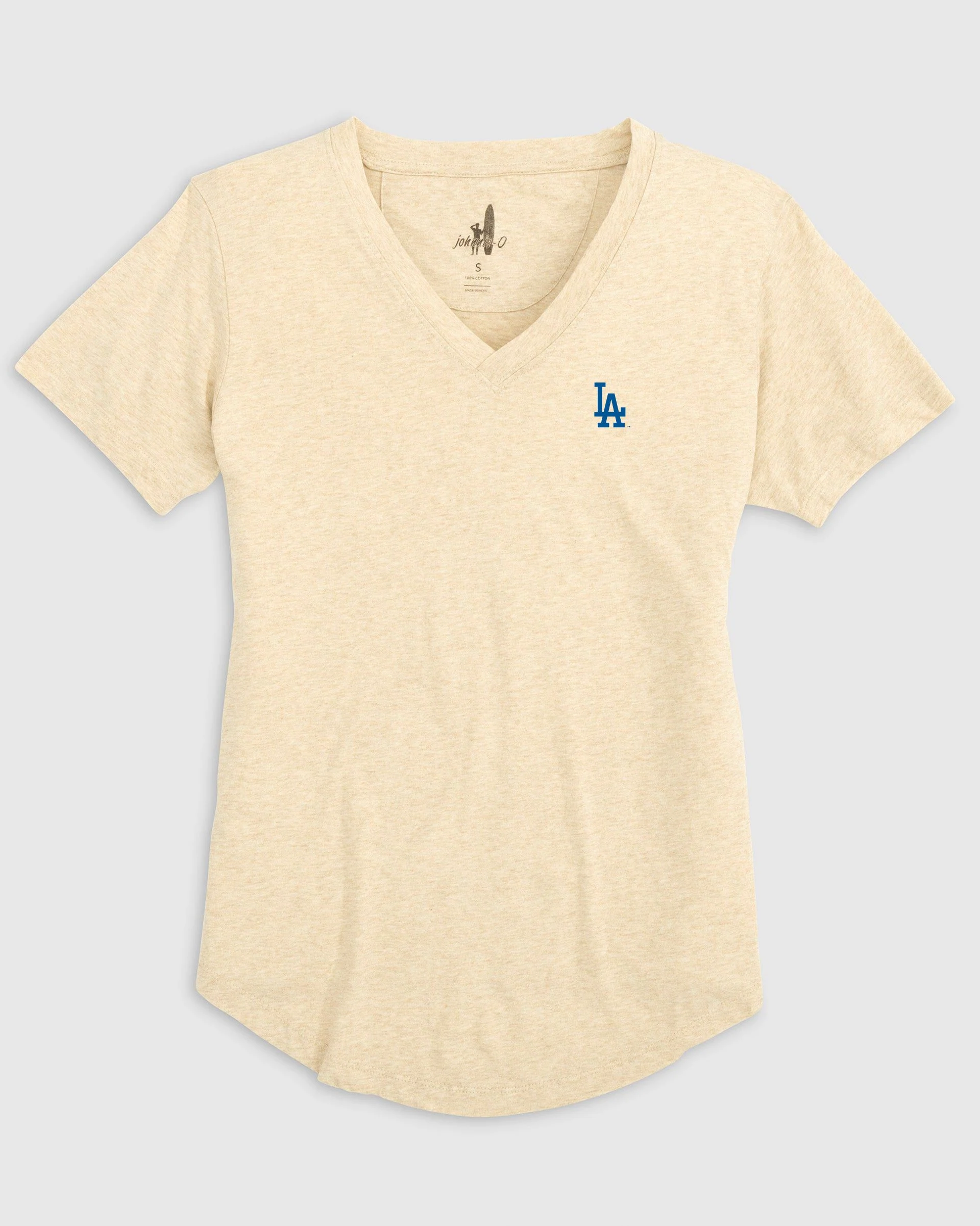 Women's Los Angeles Dodgers Merediths V-Neck T-Shirt - Image 4