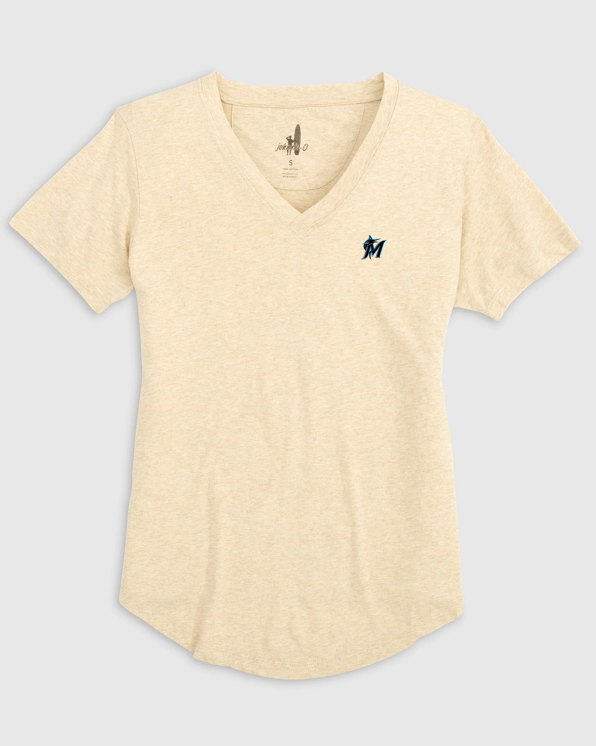 Women's Miami Marlins Merediths V-Neck T-Shirt - Image 2
