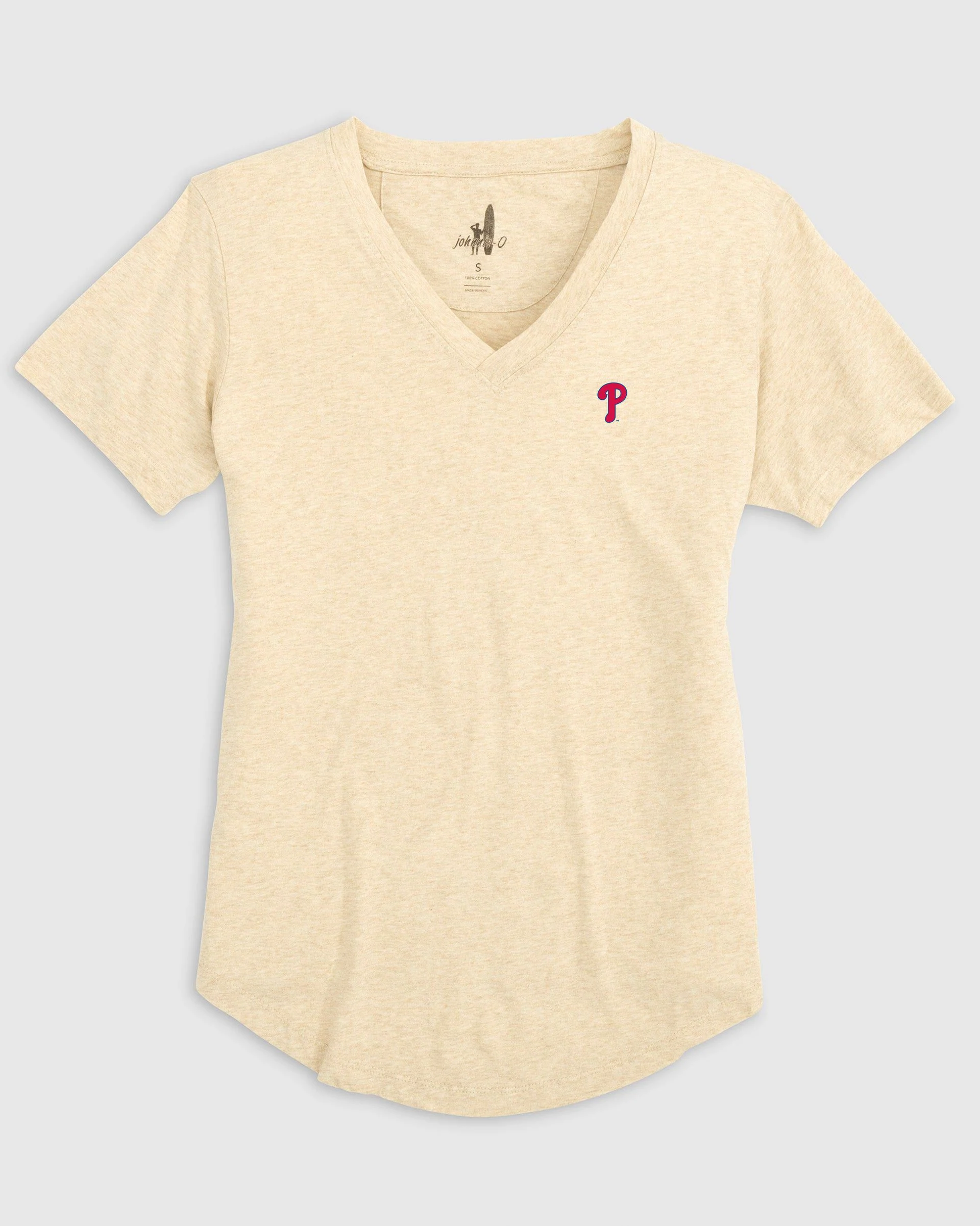 Women's Philadelphia Phillies Merediths V-Neck T-Shirt - Image 2
