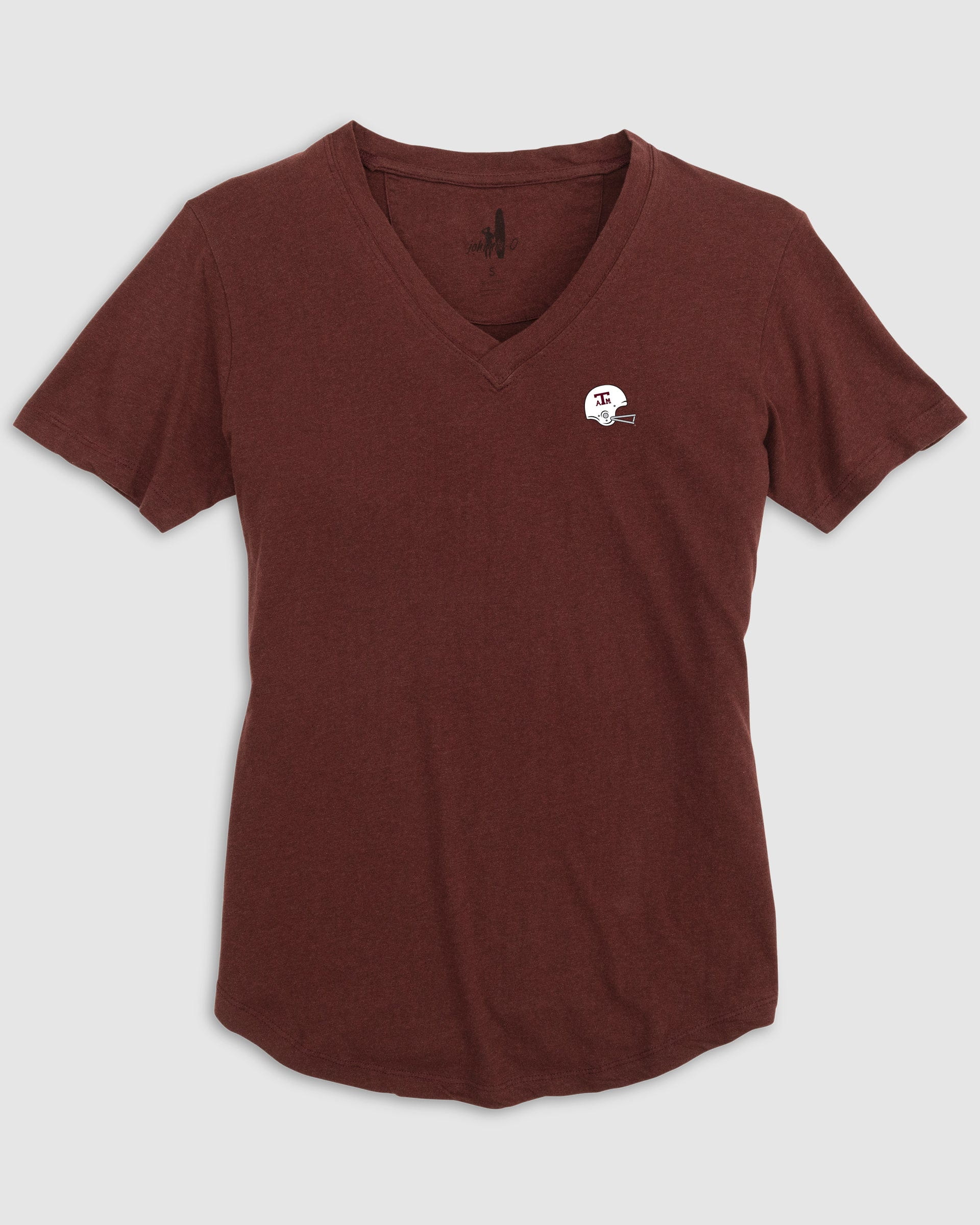 Women's Texas A&M Merediths V-Neck T-Shirt - Helmet Logo - Image 3
