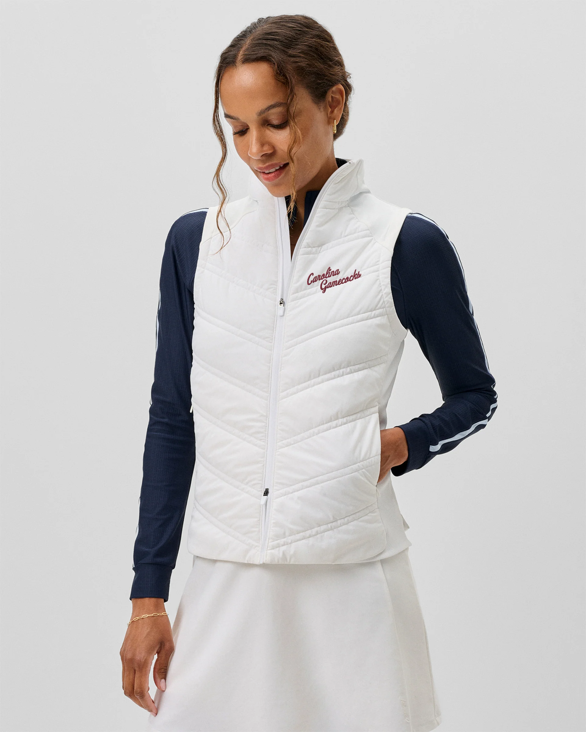 Women's South Carolina Portrush Quilted Performance Vest - Vault Logo - Image 2