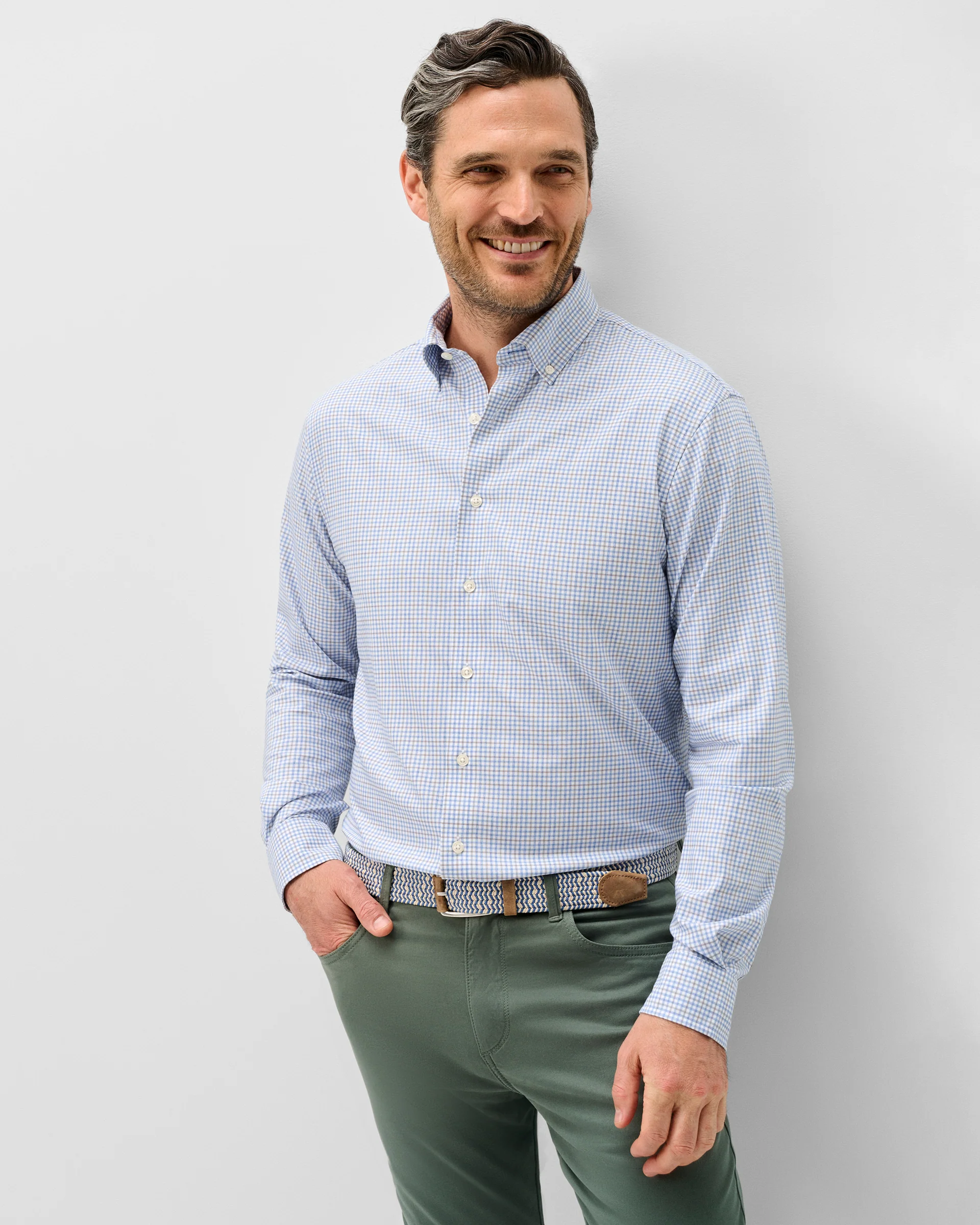 Everyday Performance Button Down Shirt - Koby Mini Pane - Image 3