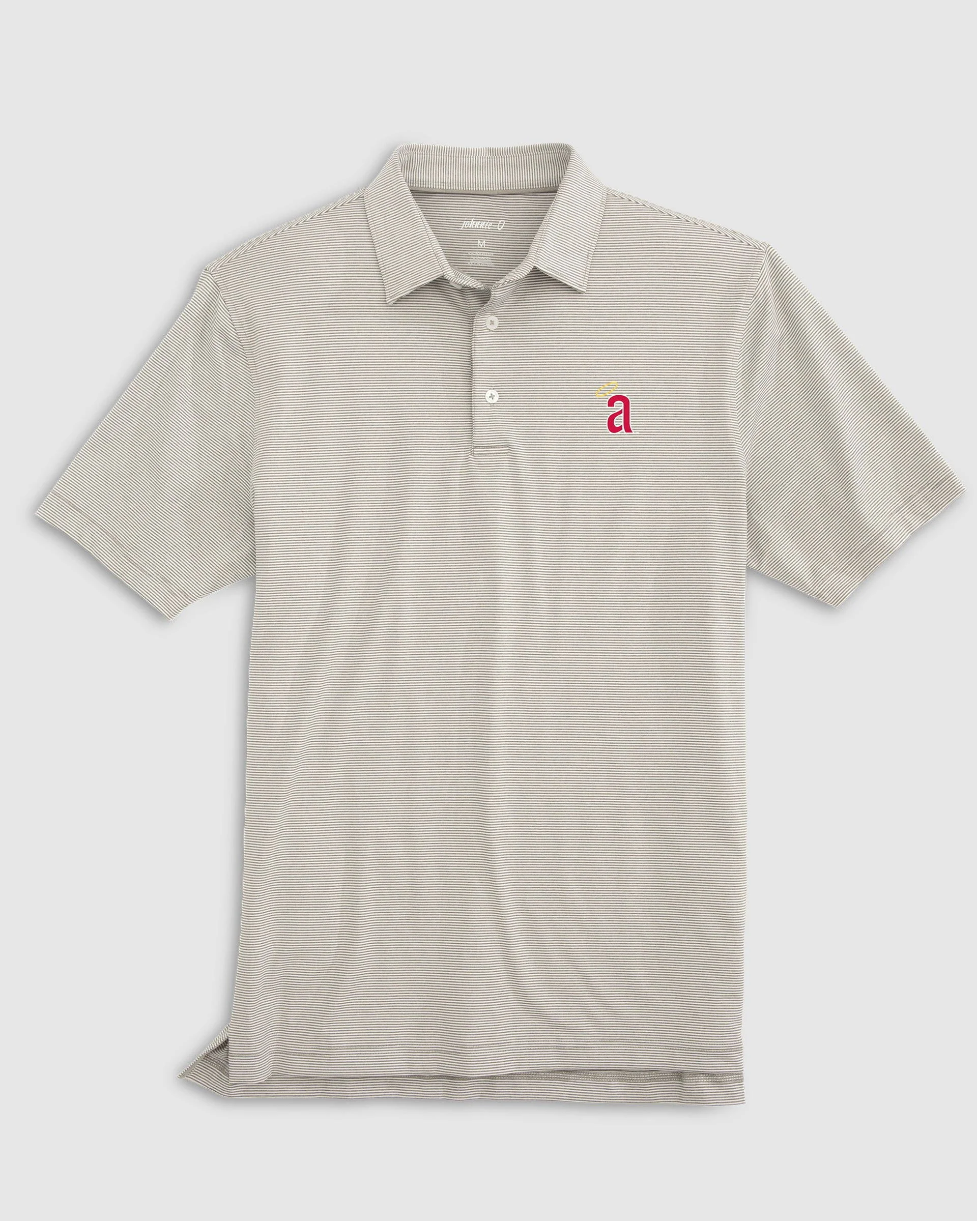 Los Angeles Angels Lyndonn Striped Jersey Performance Polo - Cooperstown Logo - Image 7