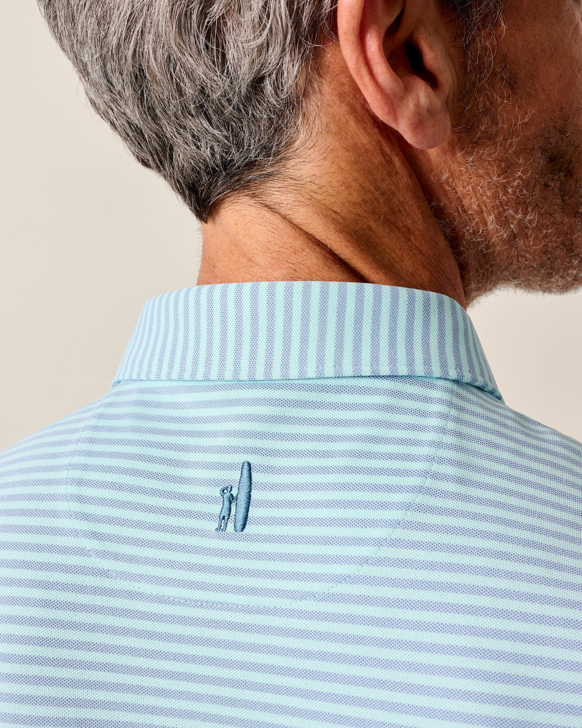 Performance Mesh Polo - Stetson Stripe - Image 4
