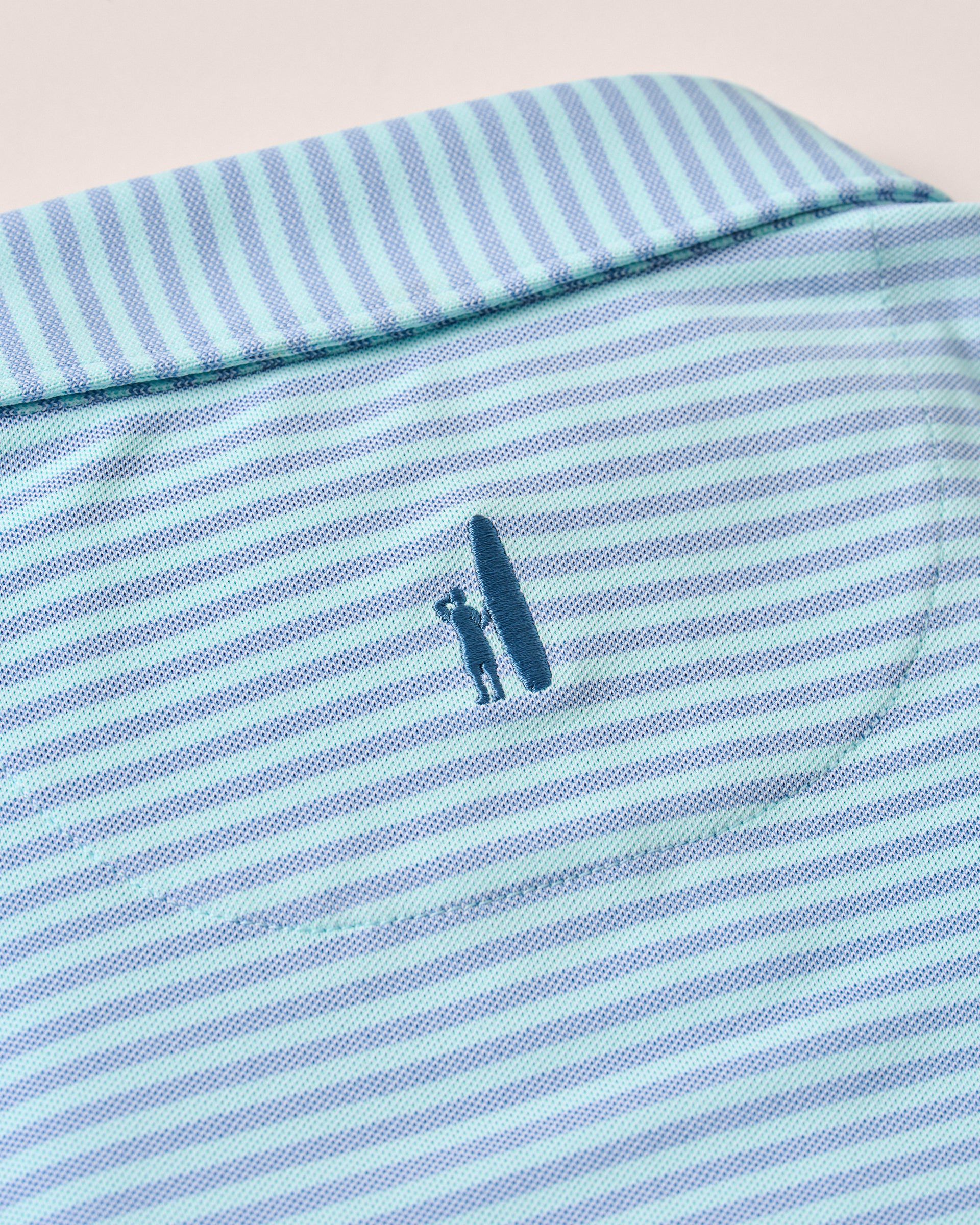 Performance Mesh Polo - Stetson Stripe - Image 8