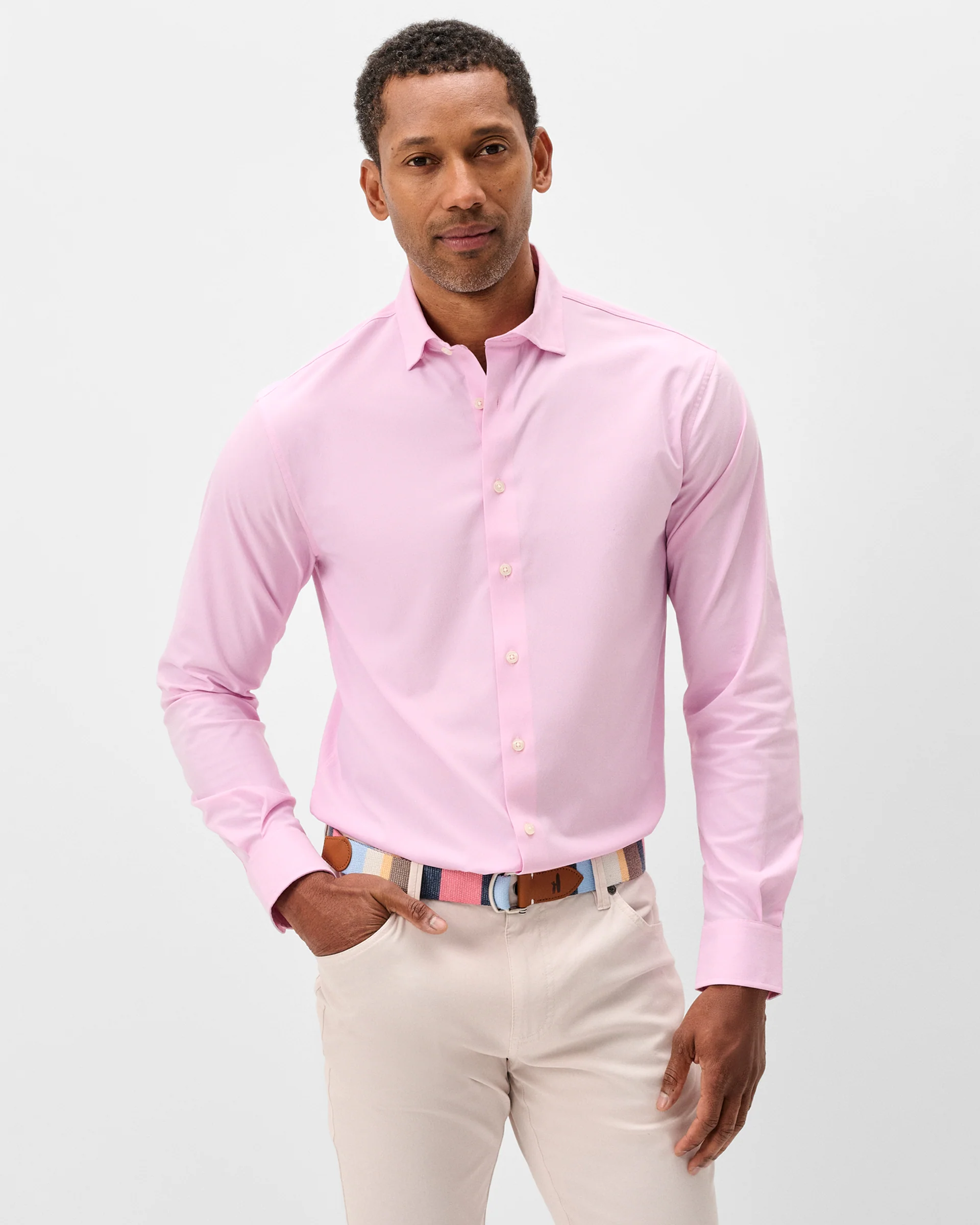 Everyday Performance Button Down Shirt - Travis Solid